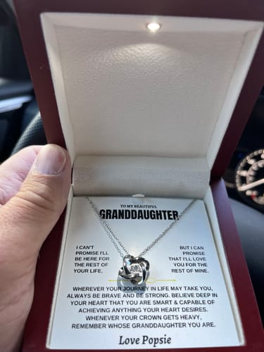Customer photo review of To My Beautiful Granddaughter - Love Knot Gift Set - SS117LK
