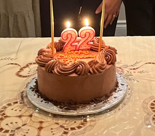 Customer photo review of Triple Chocolate Vegan Cake