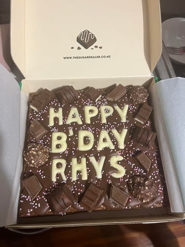 Customer photo review of Chocolate fiend custom brownie