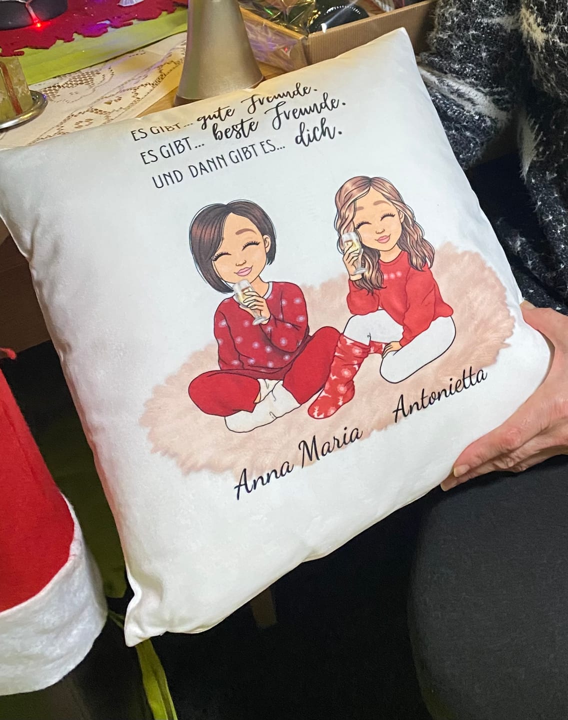Customer photo review of Herzensmenschen - Personalisiertes Kissen