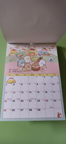 Customer photo review of 2024 Wall Calendar - Sumikko Gurashi - Little Dragons