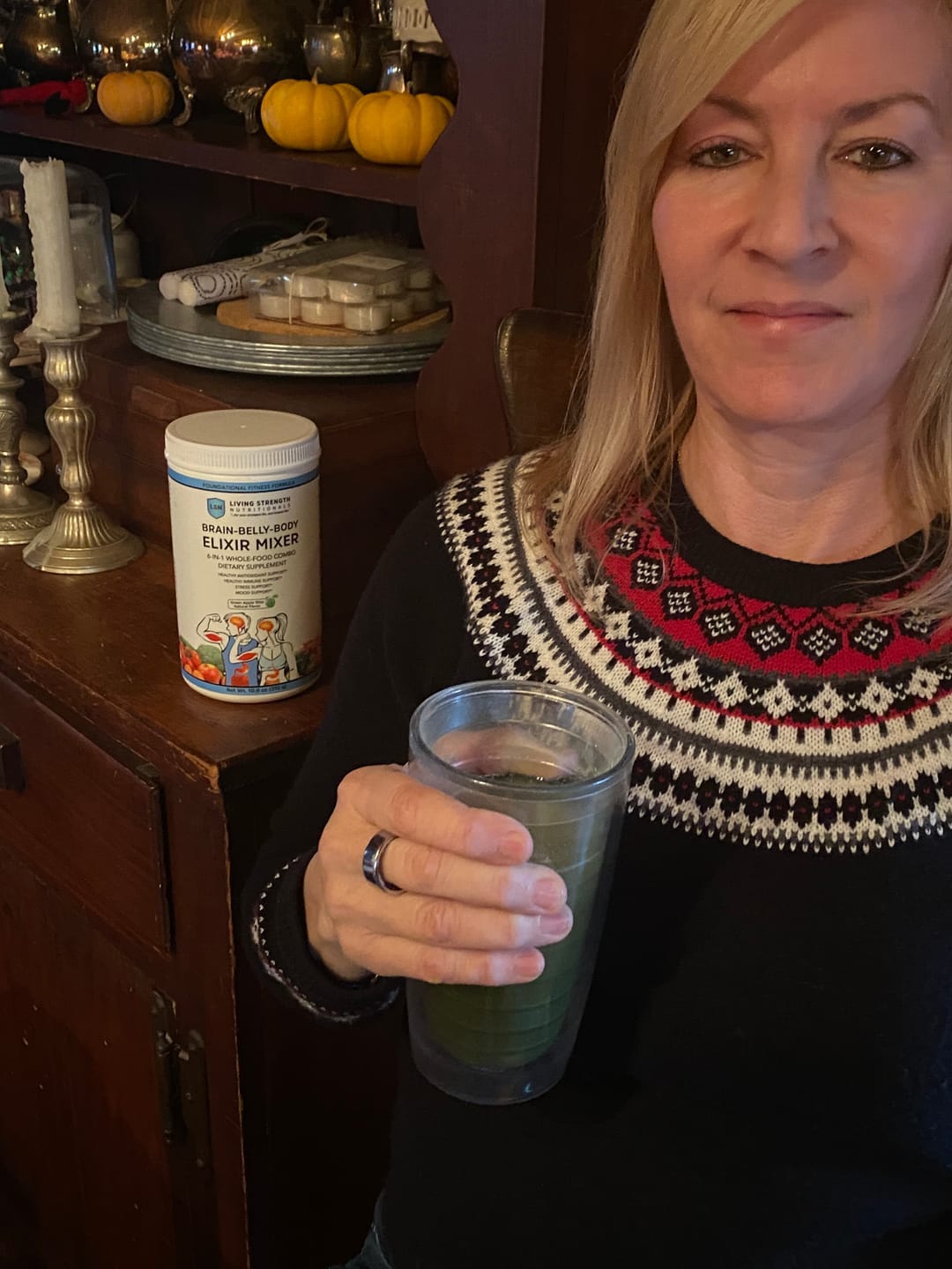 Customer photo review of Brain-Belly-Body Elixir Mixer Powder