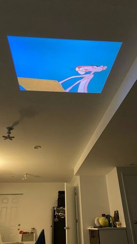 Customer photo review of Full HD Mini Portable Projector