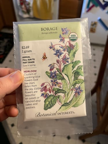 Customer photo review of Botanical Interests Borage Organic Seeds