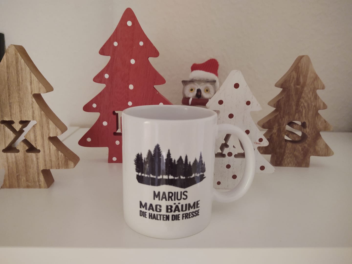 Customer photo review of Bäume halten die Fresse - Tasse (personalisierbar)