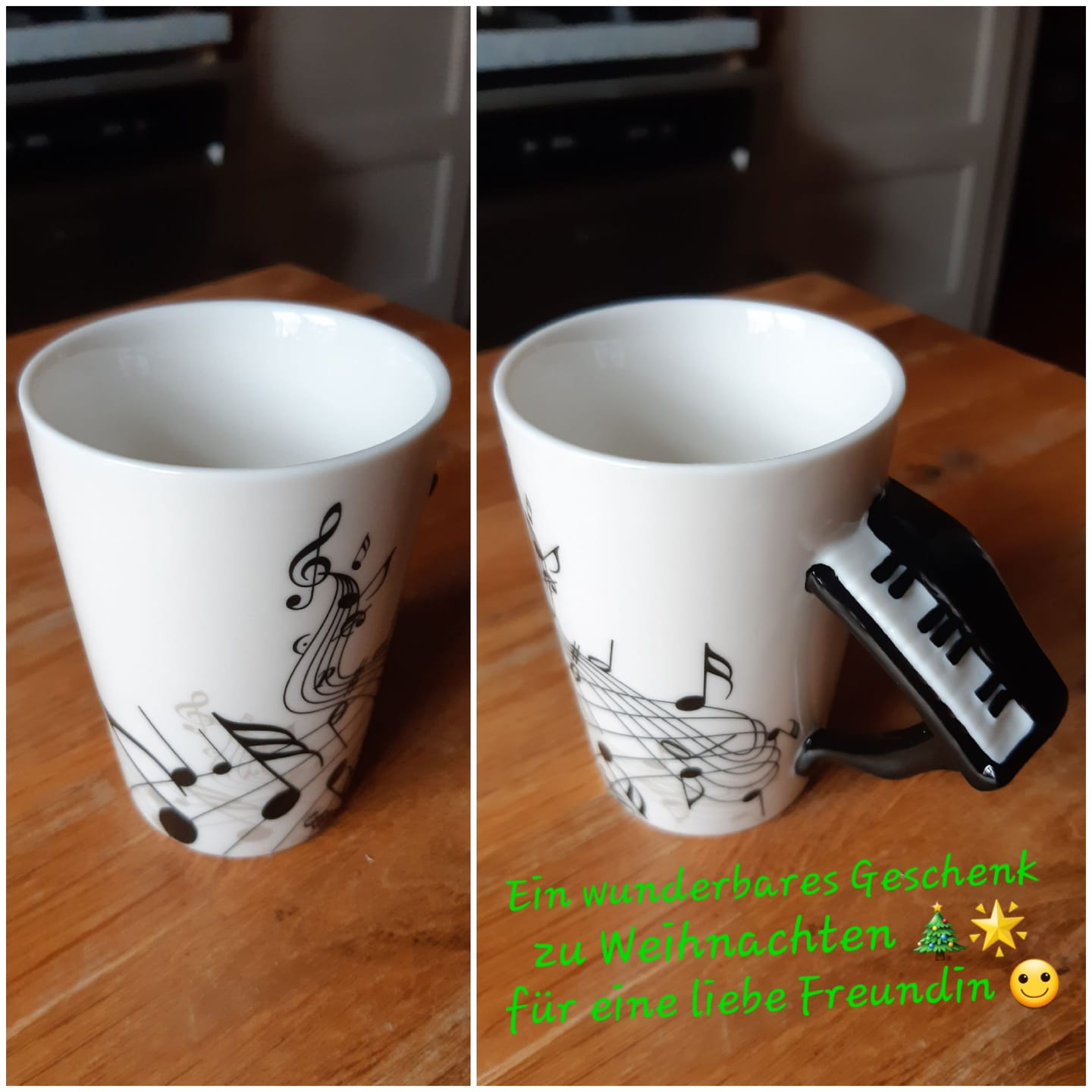 Customer photo review of Originelle Tasse – Klavier