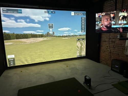 Customer photo review of Optoma 4K400STx Short Throw Golf Simulator Projector