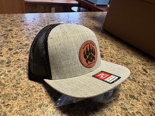 Customer photo review of Custom Wool Blend Flatbill Trucker Hat - Richardson 511