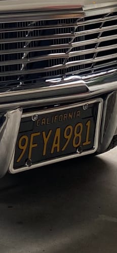 Customer photo review of 1966 CALIFORNIA LICENSE PLATE 6"x12" (156.5mm x 305mm)