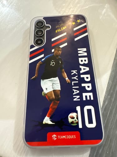 Customer photo review of Coque joueur KYLIAN MBAPPE EQUIPE DE FRANCE 2022 RIRE - TEAMCOQUES