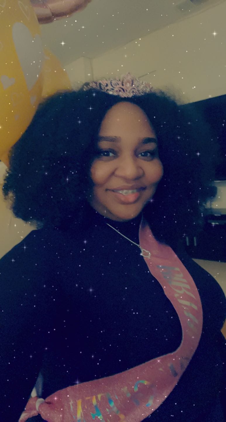 Customer photo review of Nicole Burmese 4A Kinky Curly - InvisiRoot™ Clip-ins (AKA TrueRoot™ Clip-ins)