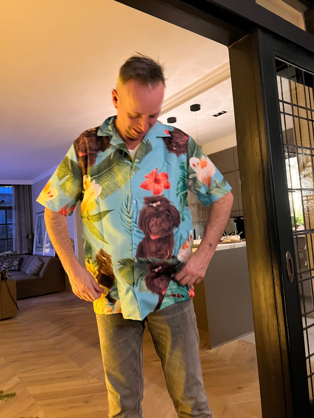 Customer photo review of Jouw foto - Gepersonaliseerd Hawaiiaans hemd