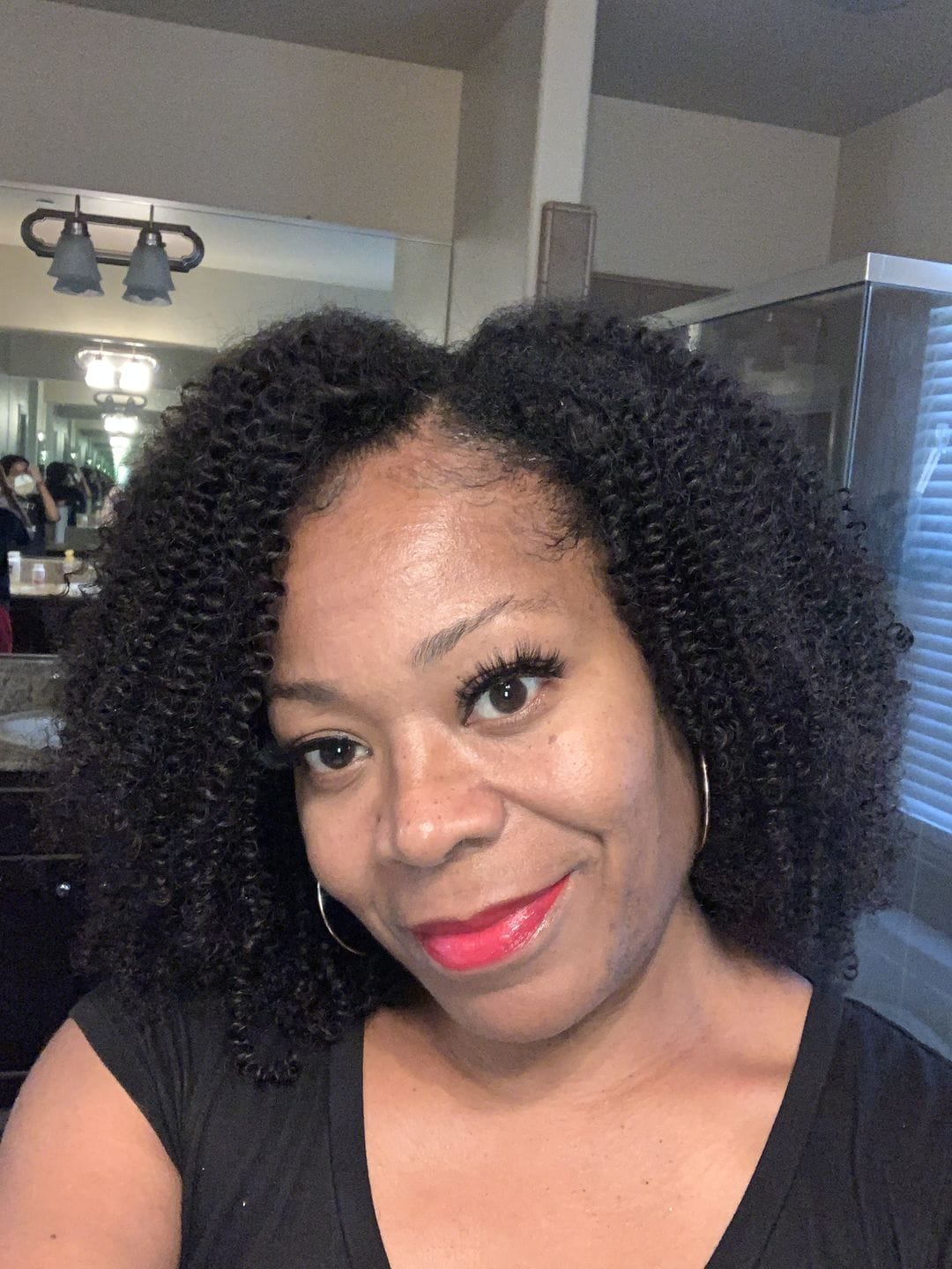 Customer photo review of Nicole Burmese 4A Kinky Curly - InvisiRoot™ Clip-ins (AKA TrueRoot™ Clip-ins)