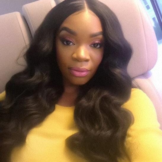 Customer photo review of Kelsey Cambodian Light/Medium Yaki Course - Traditional Weft Clip In Bundles