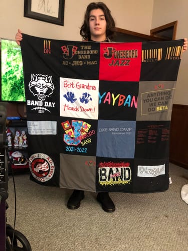 T-shirt quilt featuring jonesboro jazz band by Misy from AR