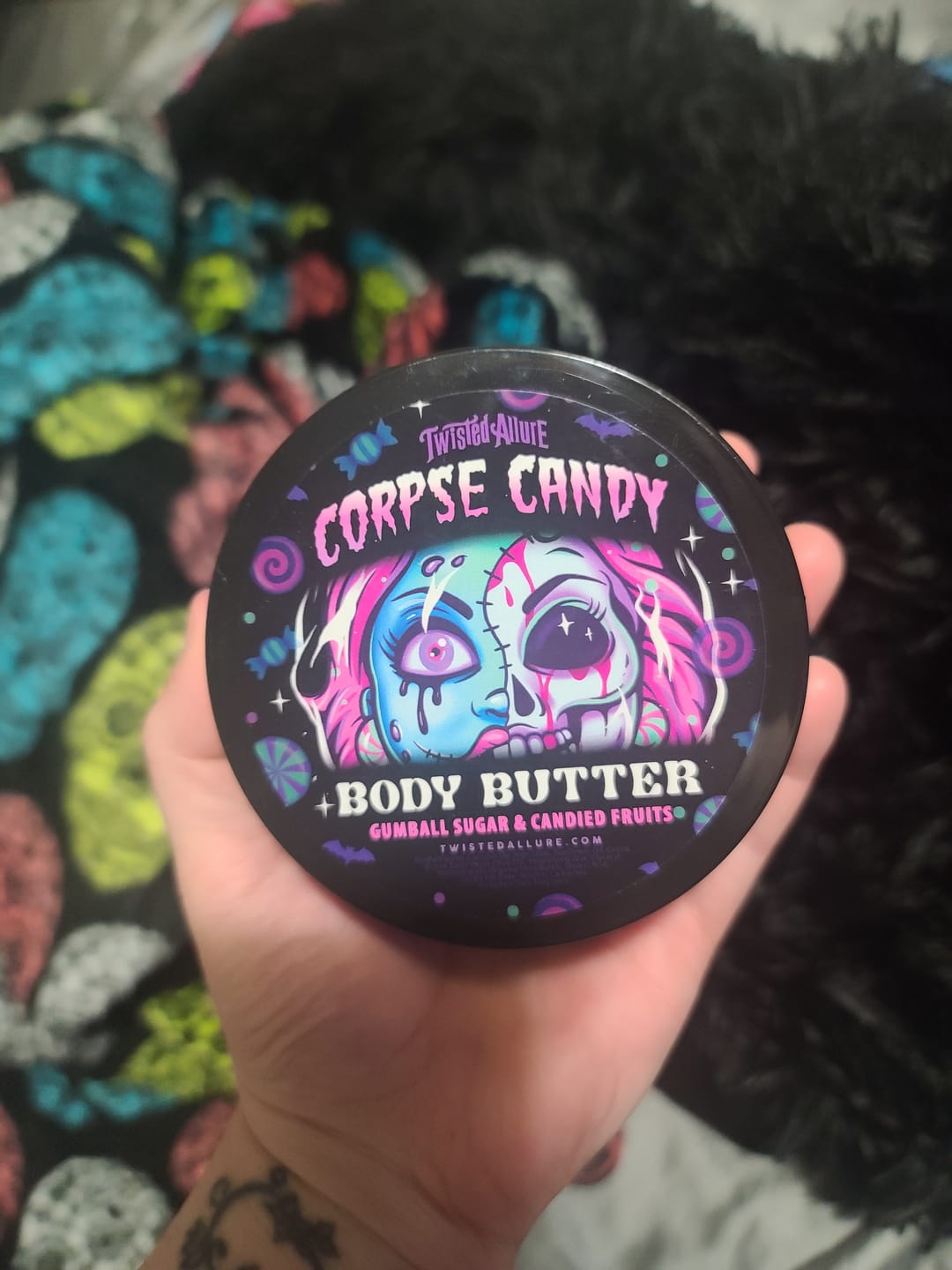 Customer photo review of Corpse Candy Body Butter (Gumball sugar & Candy Fruits)