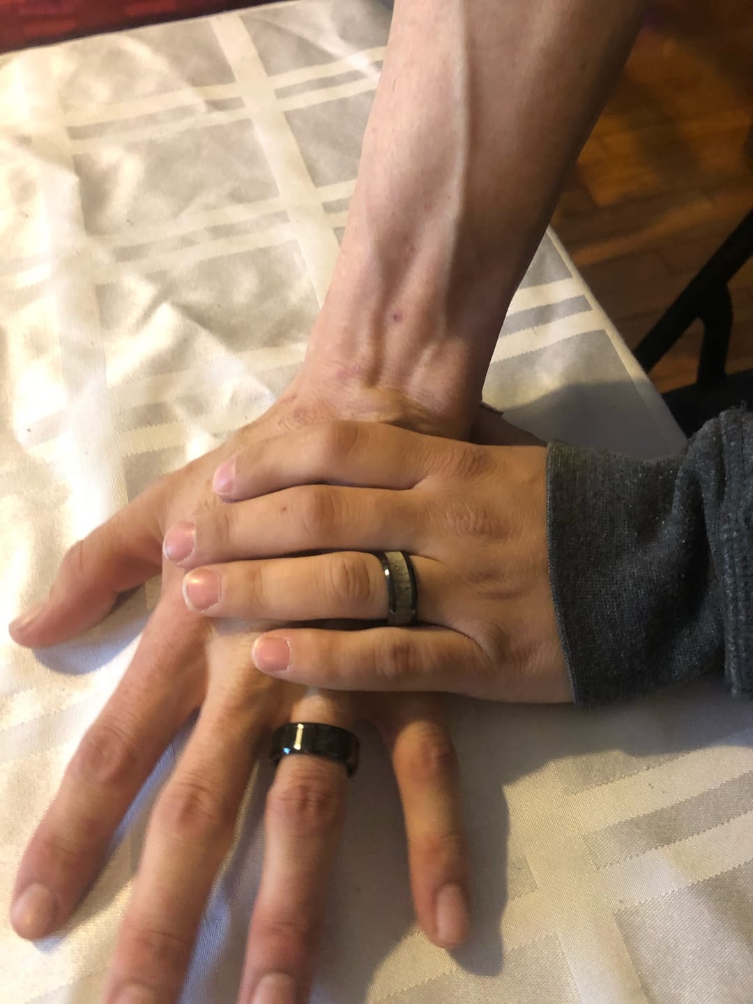 Customer photo review of Dark Antler Inlay Ring - Ceramic 8mm