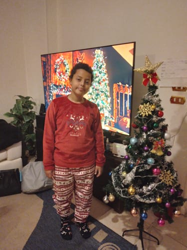 Customer photo review of Winter Blessing بيجاما اطفالي كريستماس اولادي وبناتي قطيفة بوليستر