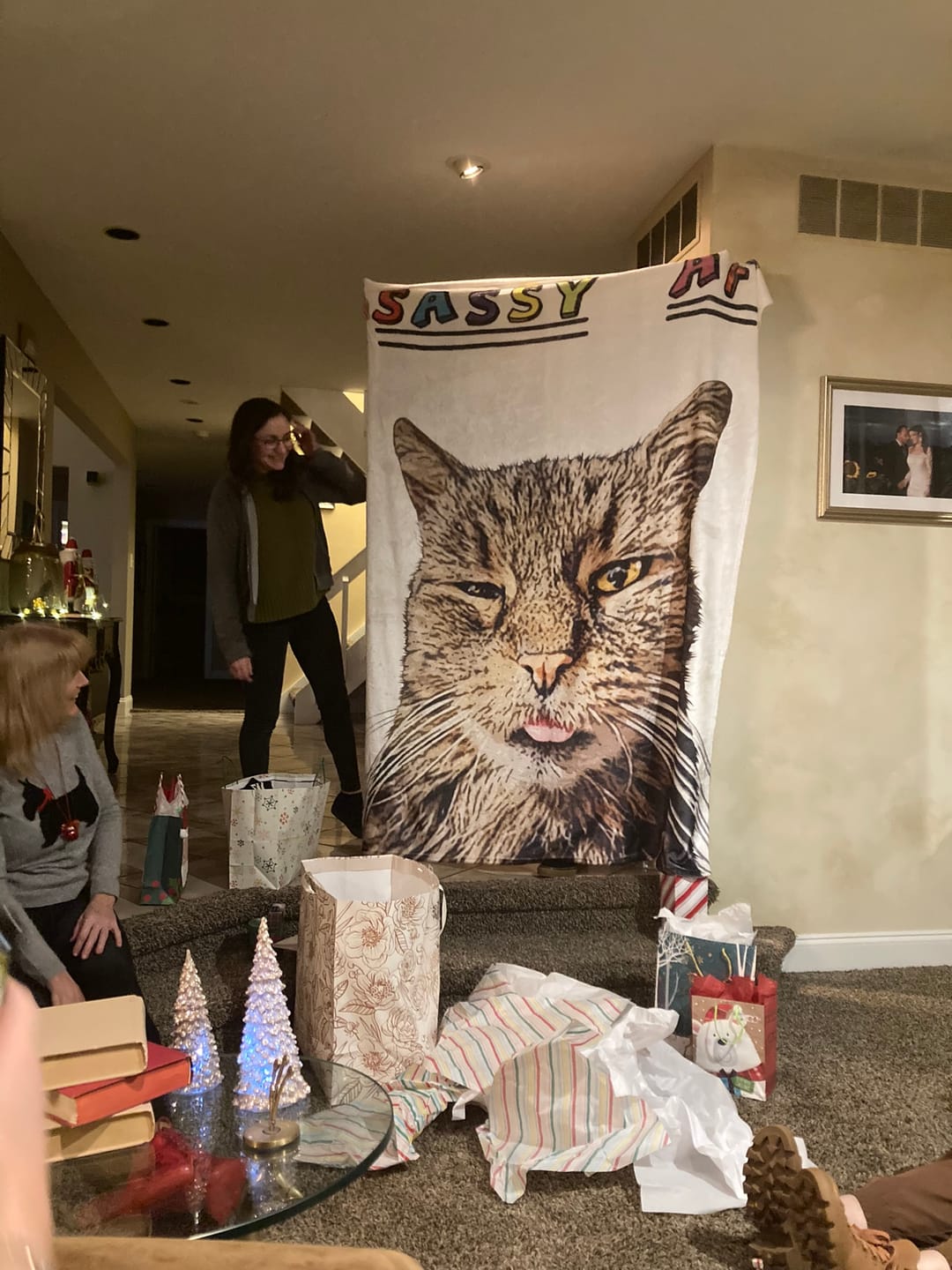 Customer photo review of Custom Pet Art Fleece Blanket