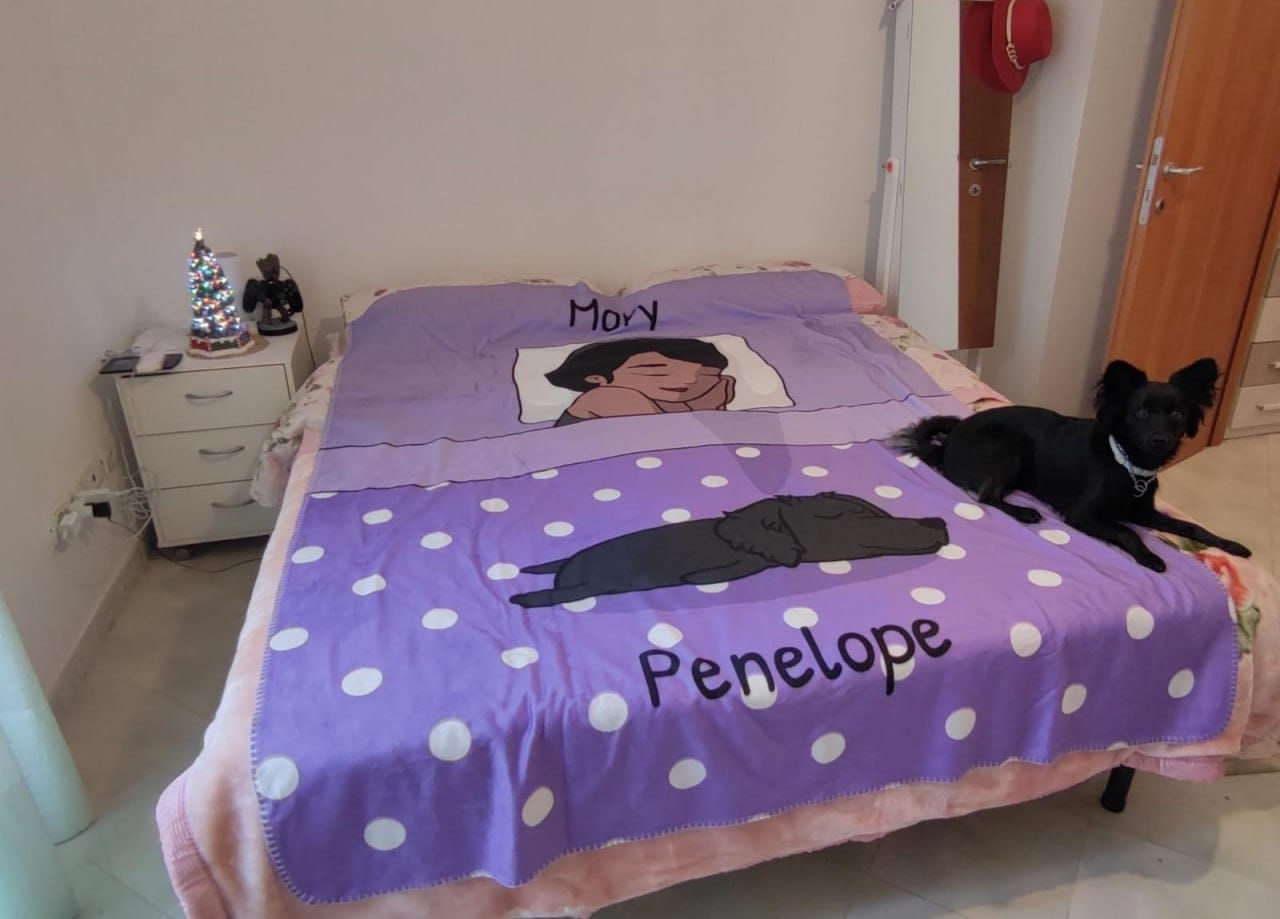 Customer photo review of Tempo di coccole con gli animali domestici (Singolo) - Plaid personalizzato