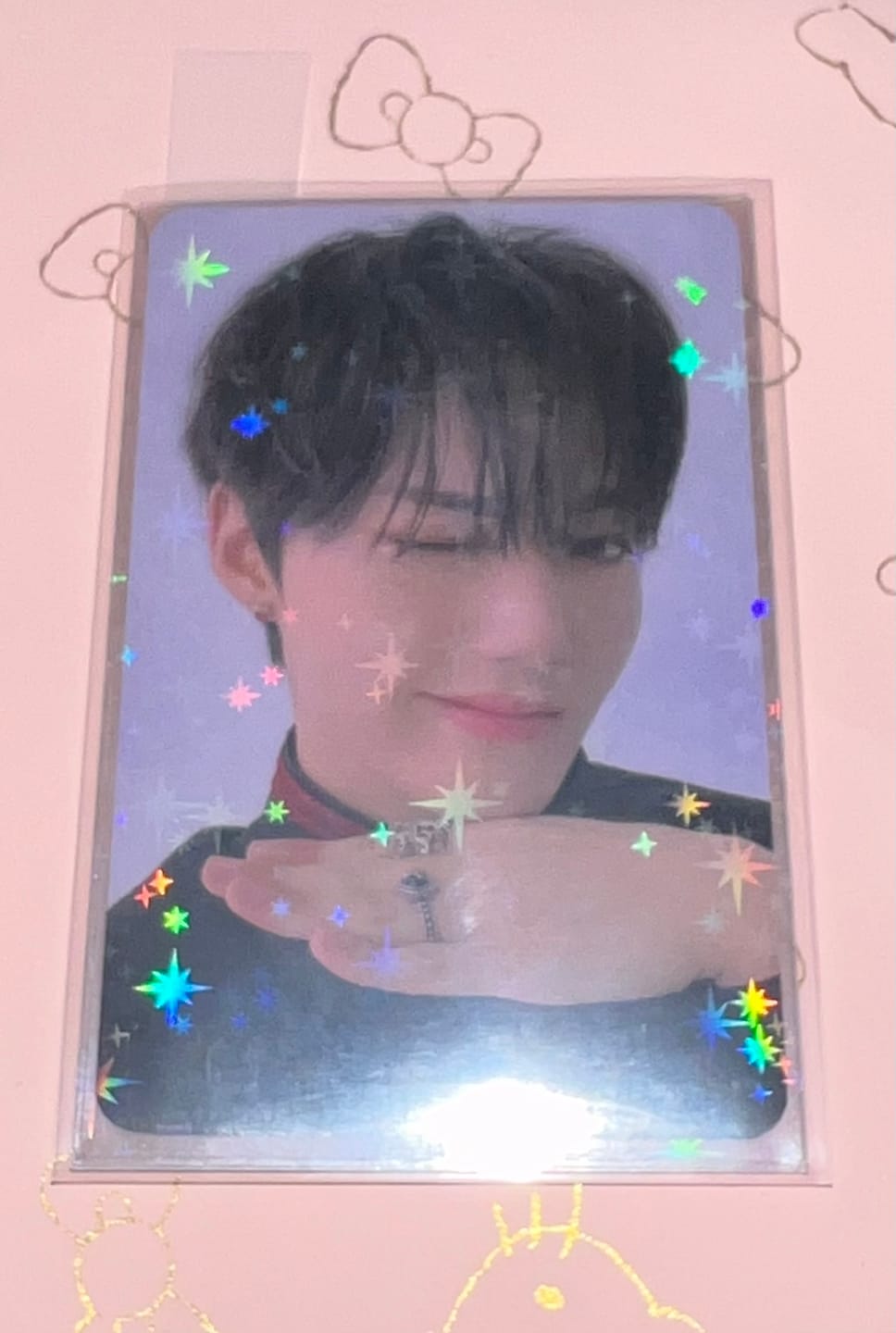 Customer photo review of PREMIUM PHOTOCARD SLEEVES - PINK VERSION (61x91MM)
