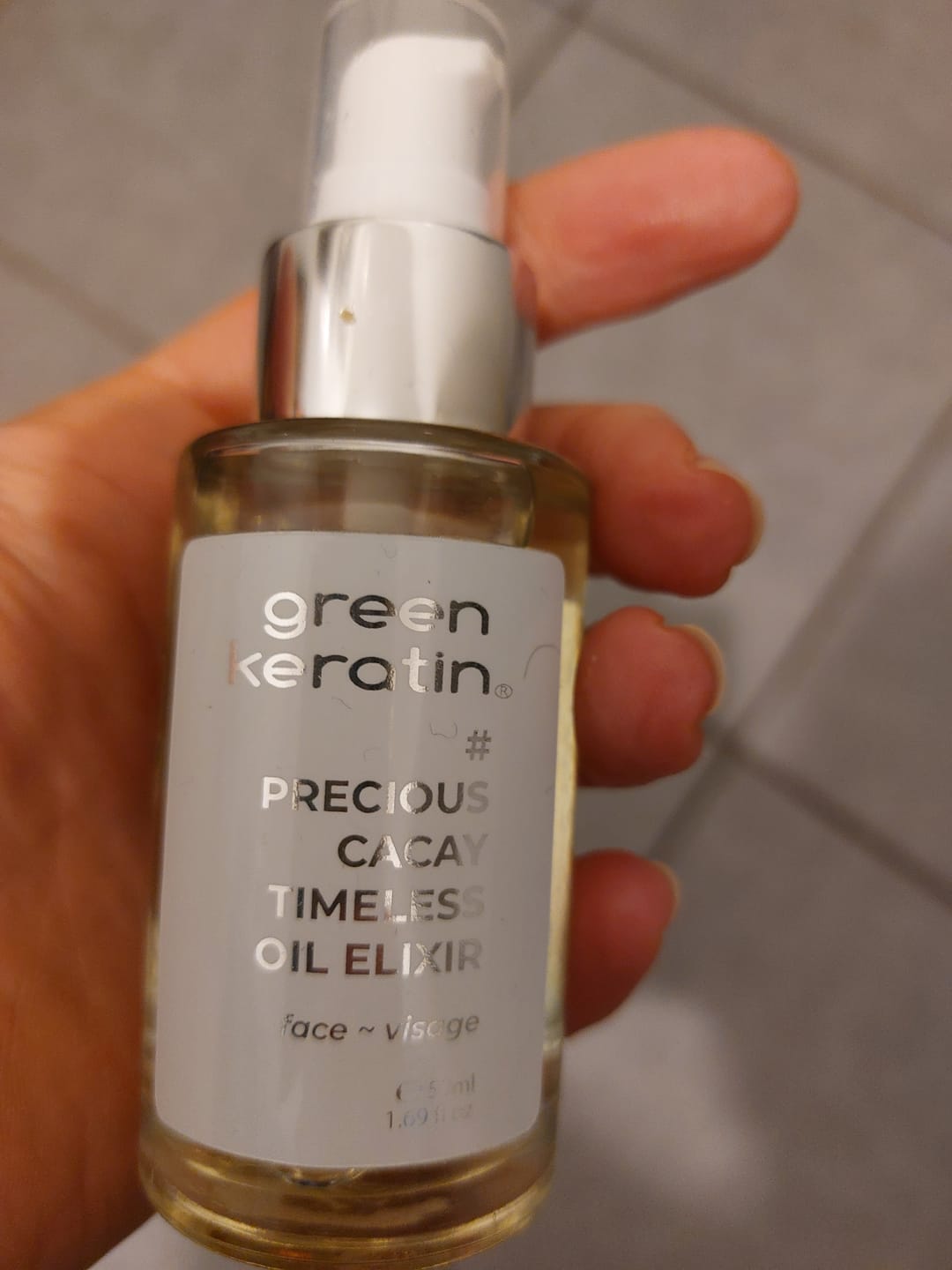Customer photo review of Precious Cacay Timeless Elixir Nourrissant pour le Visage