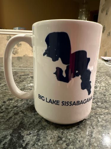 Customer photo review of Custom Lake Mug White 15oz.