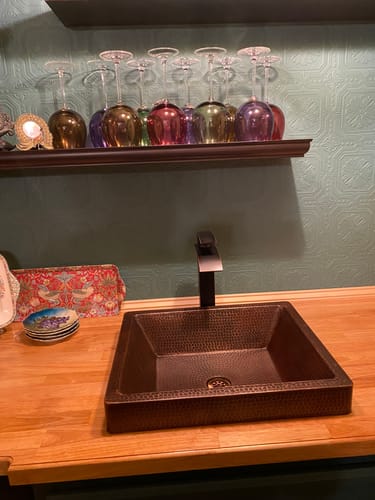 Customer photo review of Single Hole Waterfall Bathroom Faucet Oil Rubbed Bronze-1