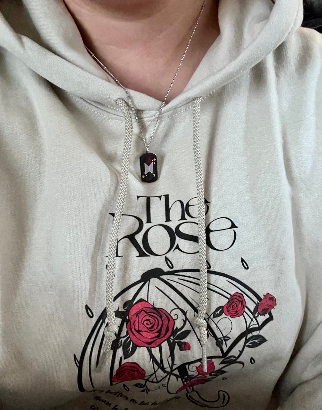 Customer photo review of BTS Army Name Tag Necklace