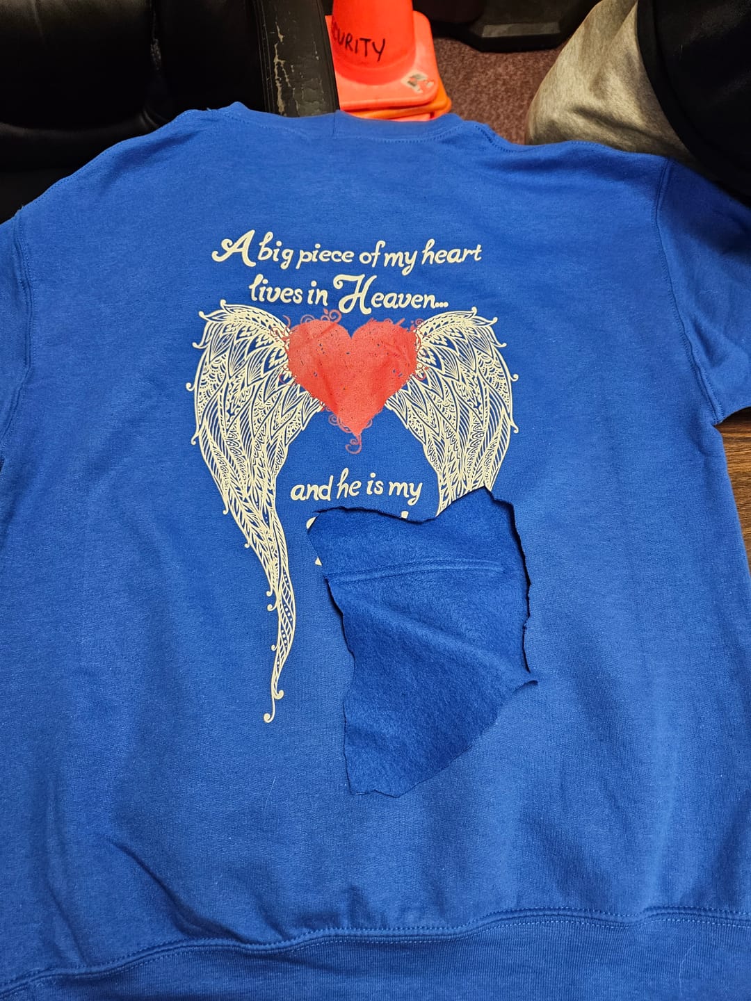 Customer photo review of Dad - A Big Piece of my Heart Hoodie