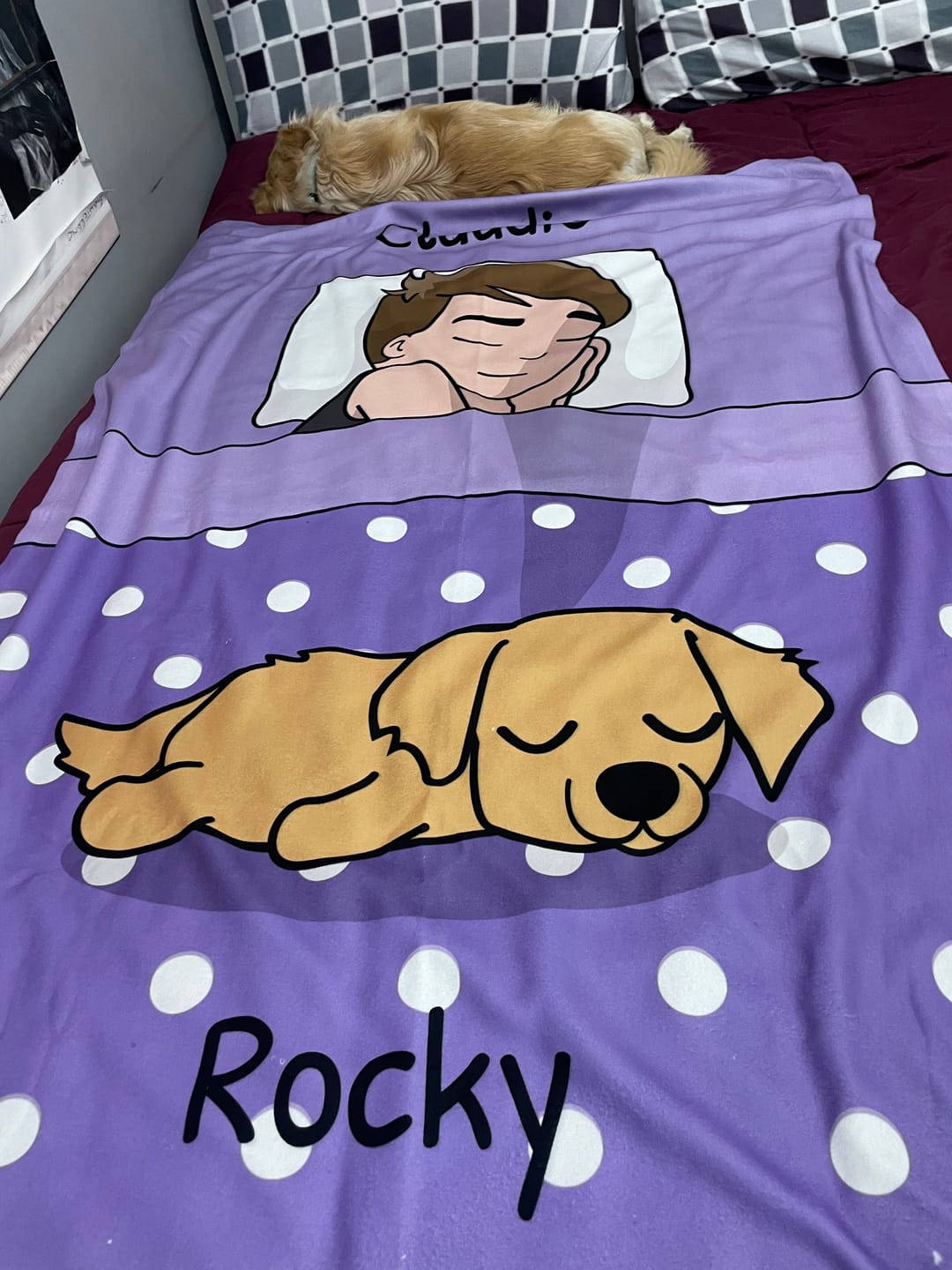 Customer photo review of Tempo di coccole con gli animali domestici (Singolo) - Plaid personalizzato