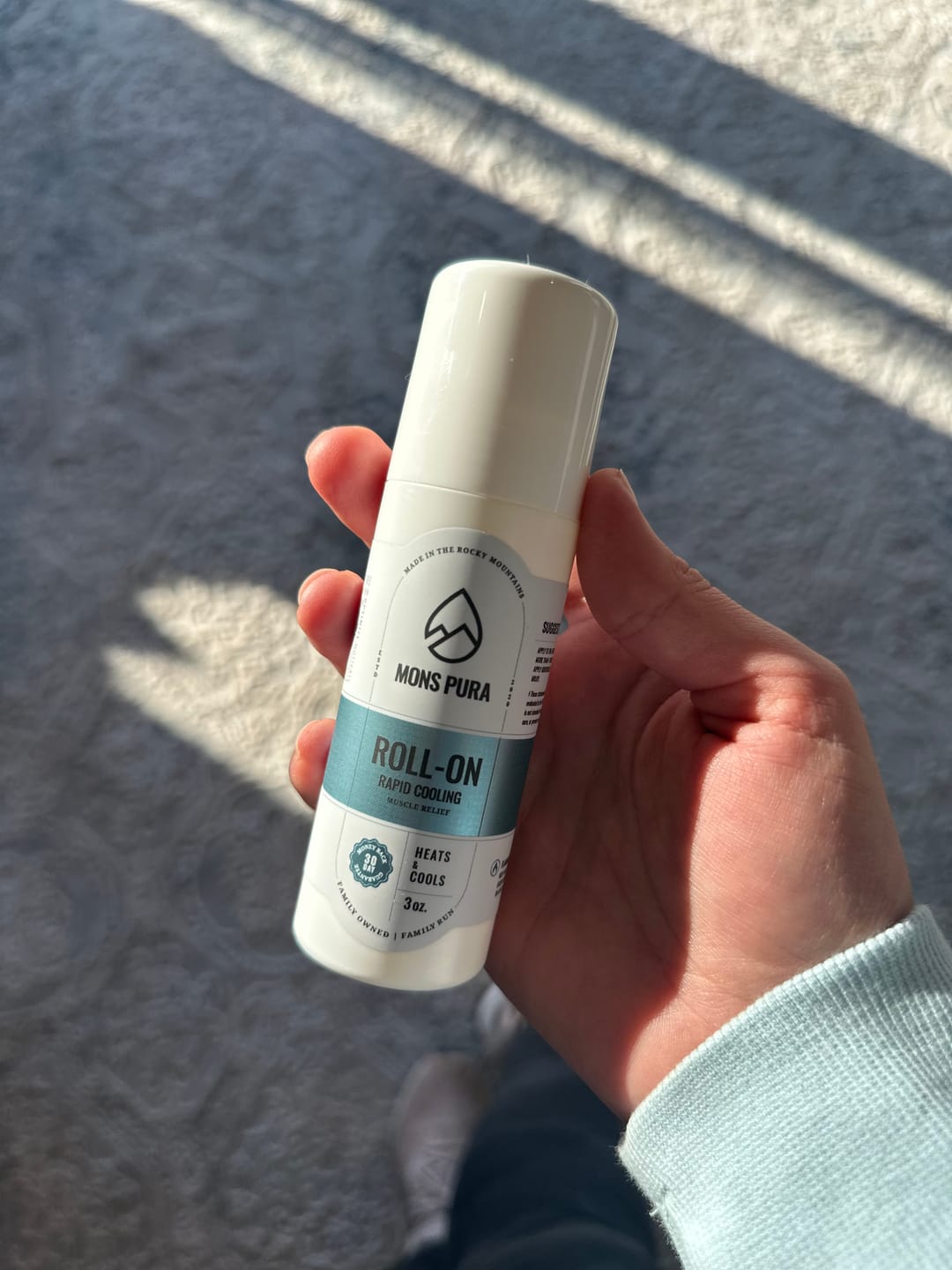 Customer photo review of Rapid Cooling Muscle Relief Roll On