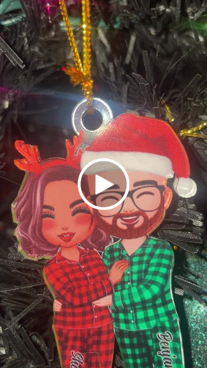 Customer video review of Christmas Doll Couple Standing Hugging - Personalized Ornament