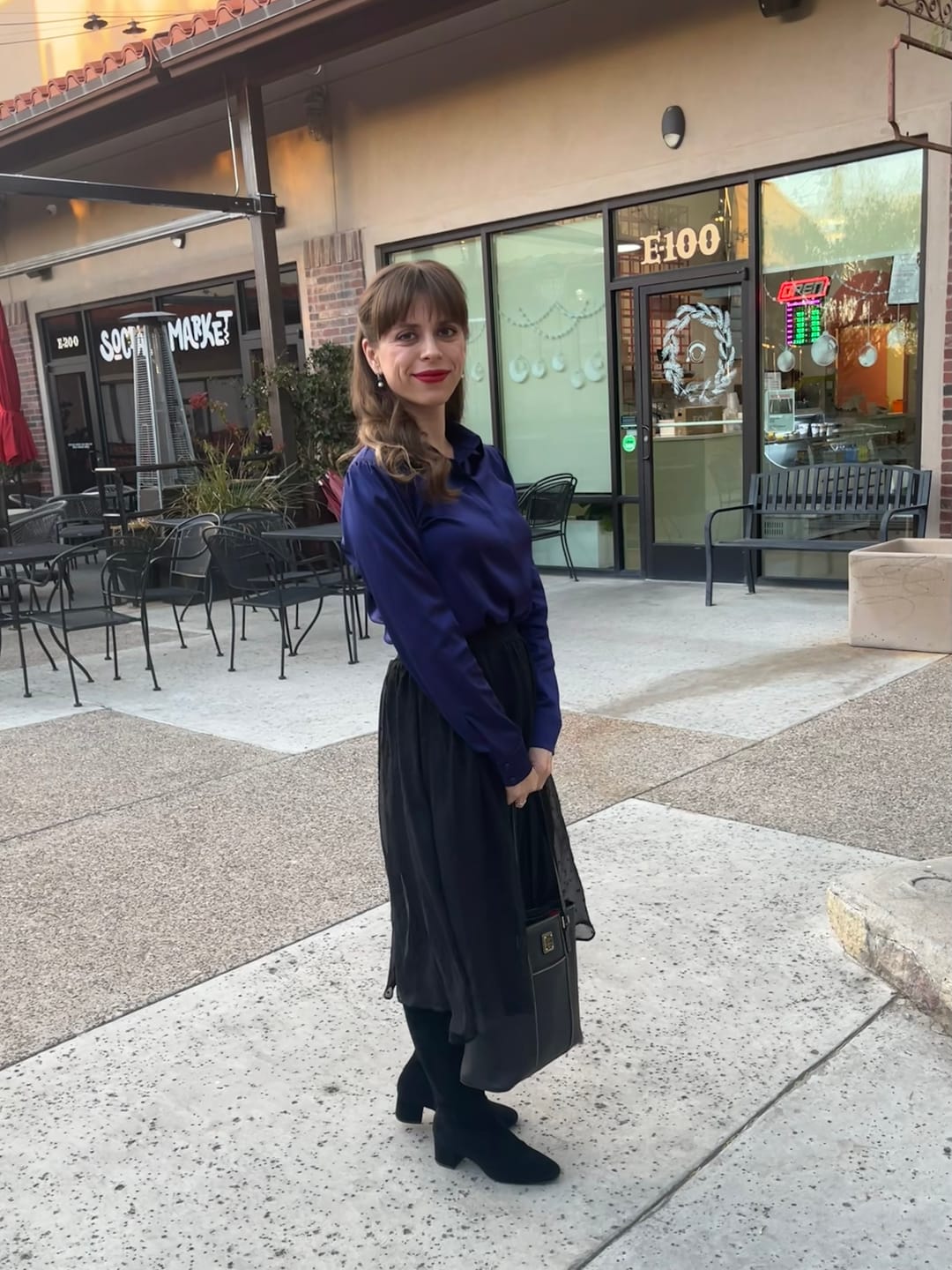 Customer photo review of Alexandra Silk Blouse