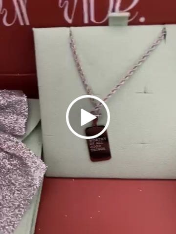 Customer video review of MANIFEST Affirmation Pendant Necklace