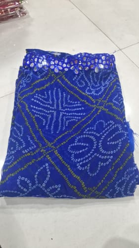 Customer photo review of Blue Bandhani Printed Georgette Saree