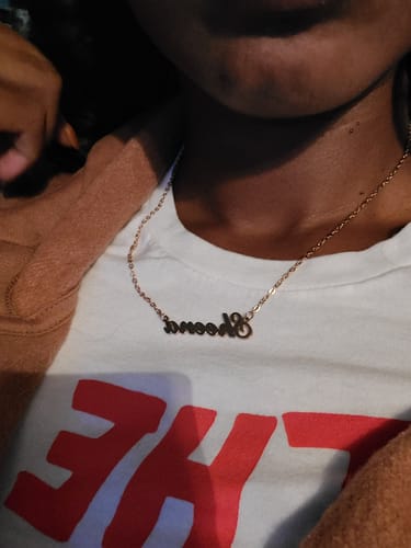 Customer photo review of Personalized Name Necklace