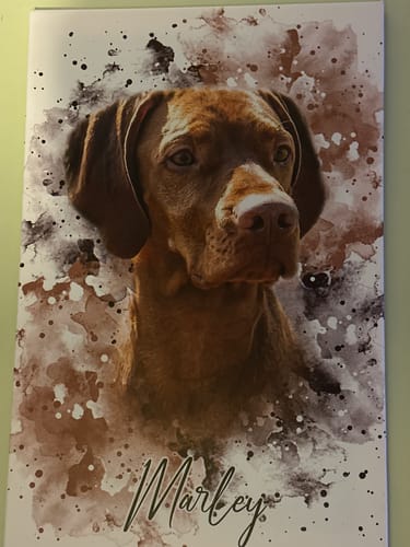 Customer photo review of Your Dog as Watercolor Portrait