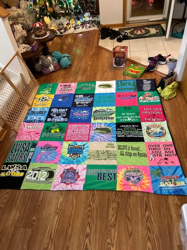 T-shirt quilt featuring lysa gators by Lisa from IL
