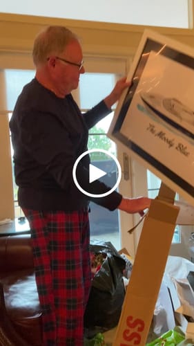 Customer video review of Custom Digital Boat Artwork