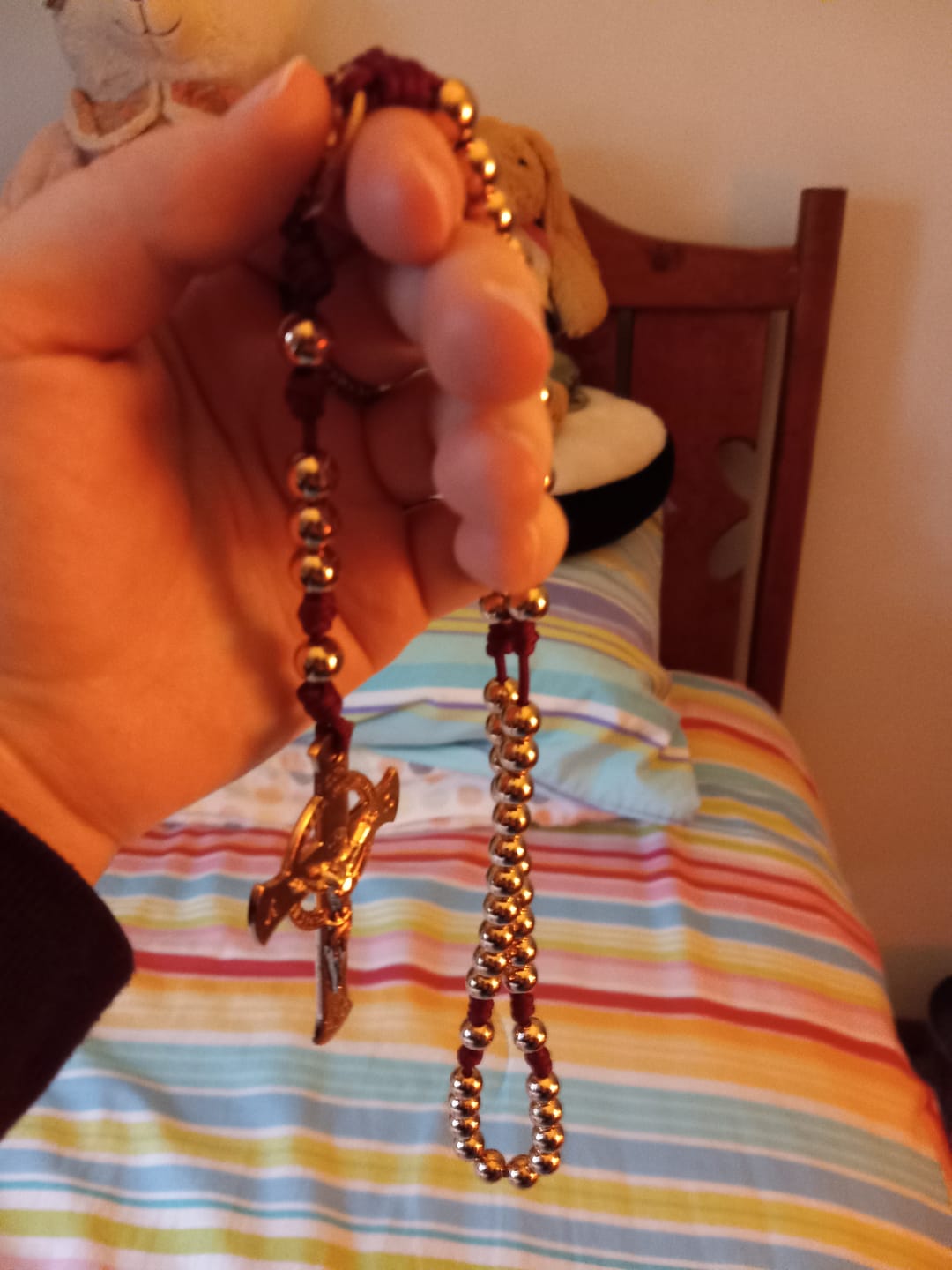 Customer photo review of Lifetime Rosaries, Deliverance Cross Rosary, Rose Gold Plated