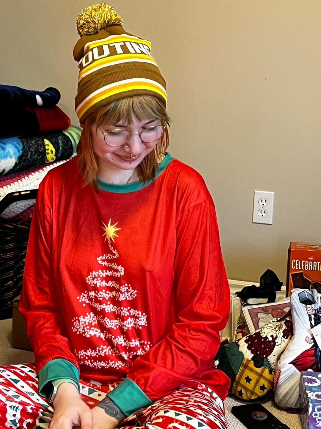 Customer photo review of POUTINE Knitted Cuffed Tuque with Pom Pom