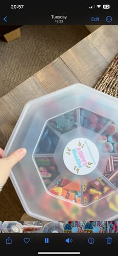 Customer photo review of Poppin Candy Custom Candy Platter