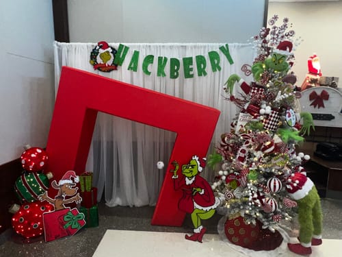Customer photo review of 3D Arches Party Backdrop Stand for Birthday&Baby Shower&Wedding Party Decoration