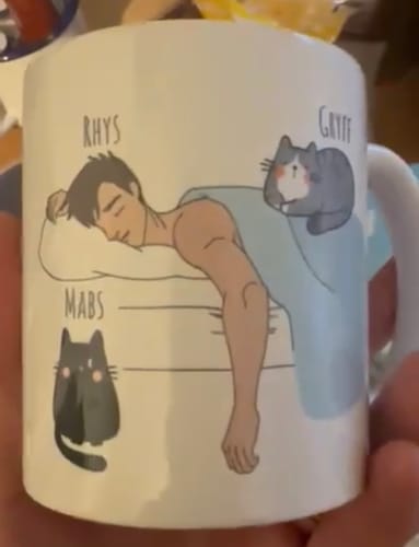 Customer photo review of Personalized Cat Dad Mug