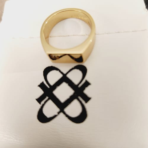 Customer photo review of Geo Signet Ring