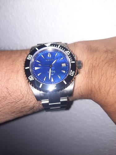Customer photo review of Aquacy 1769 Hei Matau Men's Automatic 300M Blue Diver MOP Watch 1769.BLMP.B.S