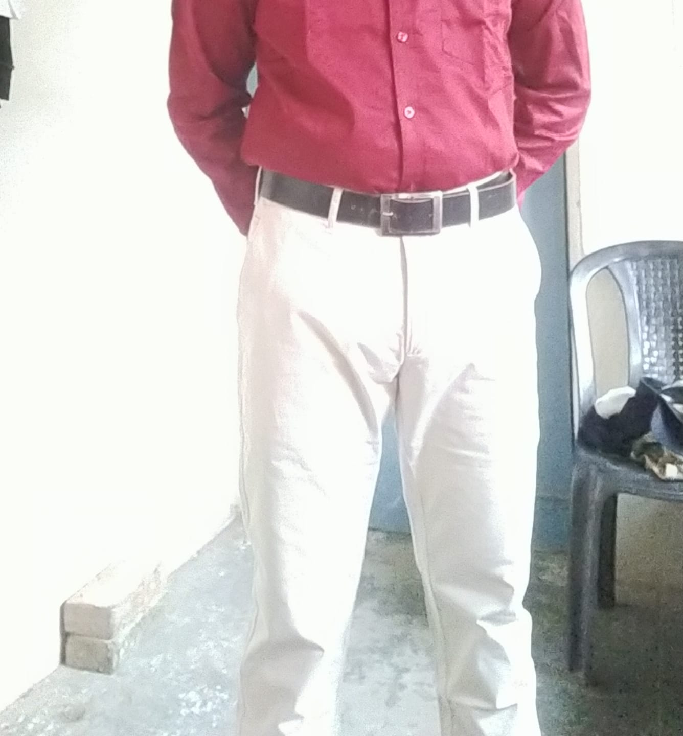 Customer photo review of Kansas - Cotton Linen Trouser | 15507