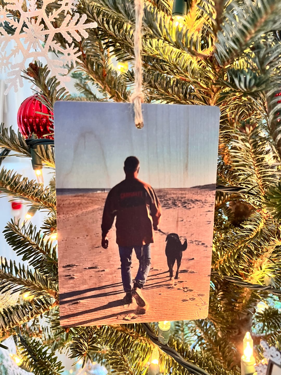 Customer photo review of 5 x 3.5 Wooden Ornament