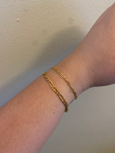 Customer photo review of gothic + paperclip bracelet stacking set